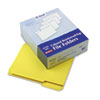 Two-Ply Reinforced File Folders, 1/3 Cut Top Tab, Letter, Yellow, 100/Box