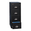 Four Drawer Vertical File 20 13 16w x 25d UL 350 176; for Fire Legal Black