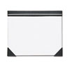 Desk pad holder with 25-sheet pad of white paper. Refillable.