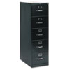 HON215CPP - 210 Series Five-Drawer, Full-Suspension File, Legal, 28-1/2d, Black