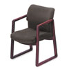 HON2403NAB12 - 2400 Series Guest Arm Chair, Mahogany Finish, Gray Fabric