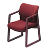 HON2403NAB62 - 2400 Series Guest Arm Chair, Mahogany Finish, Burgundy Fabric