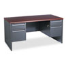 38000 Series Double Pedestal Desk, 60w x 30d x 29-1/2h, Mahogany