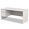 38000 Series Left Pedestal Desk, 66" x 30" x 29.5", Light Gray