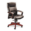 HON5001NEE11 - 5000 Series Executive High-Back Swivel/Tilt Chair, Black Vinyl/Mahogany