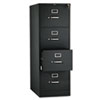 510 Series Vertical File, 4 Legal-Size File Drawers, Black, 18.25" x 25" x 52"