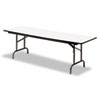 Premium Wood Laminate Folding Table Rectangular 60w x 30d x 29h Gray Charcoal