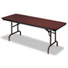 Premium Wood Laminate Folding Table Rectangular 72w x 30d x 29h Mahogany