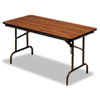 Premium Wood Laminate Folding Table Rectangular 72w x 30d x 29h Oak