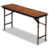 Premium Wood Laminate Folding Table Rectangular 72w x 18d x 29h Oak