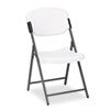 Rough n Ready Commercial Folding Chair, Supports Up to 350 lb, 15.25" Seat Height, Platinum Seat, Platinum Back, Black Base