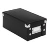 Collapsible Index Card File Box Holds 1 100 3 x 5 Cards Black