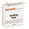 Adhesive Drafting Dots w Dispenser 7 8in dia White 500 Box