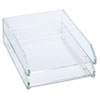 Double Letter Tray Two Tier Acrylic Clear