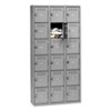 Box Compartments, Triple Stack, 36w x 18d x 72h, Medium Gray