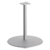 Between Round Disc Base for 30" Table Tops, 27.79" High, Textured Silver