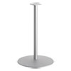 Between Round Disc Base for 42" Table Tops, 40.79" High, Textured Silver