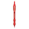 Profile Ballpoint Pen, Retractable, Medium 1 mm, Red Ink, Translucent Red Barrel, Dozen