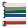 Room status steel identification flags painted in highly visible colors.