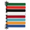 Room status steel identification flags painted in highly visible colors.