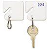 Slotted Rack Key Tags Plastic 1 1 2 x 1 1 2 White 20 Pack
