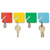 Slotted Rack Key Tags Plastic 1 1 2 x 1 1 2 Assorted 20 Pack