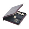 Portable Zippered Key Case 24 Key Leather Like Vinyl Burgundy 8 3 8 x 7