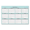 Picadilly Laminated Erasable Wall Calendar, Geometric Artwork, 36 x 24, White/Teal Sheets, 12-Month (Jan-Dec): 2023