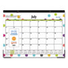 Teacher Dots Academic Desk Pad, 22 x 17, Black Binding, Clear Corners, 12-Month (July to June): 2022 to 2023