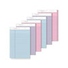 Prism + Colored Writing Pads, Narrow Rule, 50 Assorted Pastel-Color 5 x 8 Sheets, 6/Pack