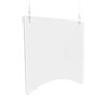 Hanging Barrier, 23.75" x 23.75", Polycarbonate, Clear, 2/Carton
