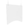 Hanging Barrier, 23.75" x 23.75", Acrylic, Clear, 2/Carton