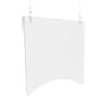 Hanging Barrier, 23.75" x 35.75", Polycarbonate, Clear, 2/Carton