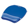 Gel Crystals Mouse Pad with Wrist Rest, 7.87 x 9.18, Blue