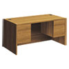 10500 Series Double 3/4-Height Pedestal Desk, Left and Right: Box/File, 60" x 30" x 29.5", Pinnacle