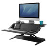 Lotus DX Sit-Stand Workstation, 32.75" x 24.25" x 5.5" to 22.5", Black