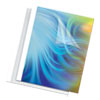 Thermal Binding System Presentation Covers, Clear, 31 to 60 Sheet Capacity, 11 x 8.5, Unpunched, 10/Pack