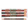 Decorated Wd Pencil, Merry Christmas, #2, BLK/GN/RD/WE Brl, Doze