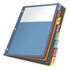 Poly 1-Pocket Index Dividers, 8-Tab, 11 x 8.5, Assorted