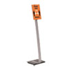 Info Sign Duo Floor Stand, Letter-Size Inserts, 15 x 46.5, Clear