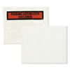 Self-Adhesive Packing List Envelope, Top-Print Front: Packing List/Invoice Enclosed, 4.5 x 5.5, Clear/Orange, 100/Box
