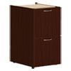 Mod Support Pedestal, Left or Right, 2 Legal/Letter-Size File Drawers, Traditional Mahogany, 15" x 20" x 28"