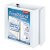 FreeStand Easy Open Locking Slant-D Ring Binder, 3 Rings, 5" Capacity, 11 x 8.5, White