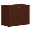 Mod Lateral File, 2 Legal/Letter-Size File Drawers, Traditional Mahogany, 36" x 20" x 29"