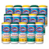 Disinfecting Wipes, 1-Ply, 7 x 8, Fresh Scent/Citrus Blend, 35/Canister, 3/Pack, 5 Packs/Carton