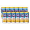 Disinfecting Wipes, 1-Ply, 7 x 8, Crisp Lemon, White, 35/Canister, 12 Canisters/Carton