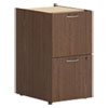 Mod Support Pedestal, Left or Right, 2 Legal/Letter-Size File Drawers, Sepia Walnut, 15" x 20" x 28"