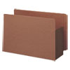 Redrope Drop-Front End Tab File Pockets, Fully Lined 6.5" High Gussets, 5.25" Expansion, Legal Size, Redrope/Brown, 10/Box