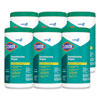 Disinfecting Wipes, 1-Ply, Fresh Scent, 7 x 8, White, 75/Canister, 6 Canisters/Carton