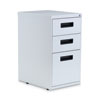File Pedestal, Left or Right, 3-Drawers: Box/Box/File, Legal/Letter, Light Gray, 14.96" x 19.29" x 27.75"